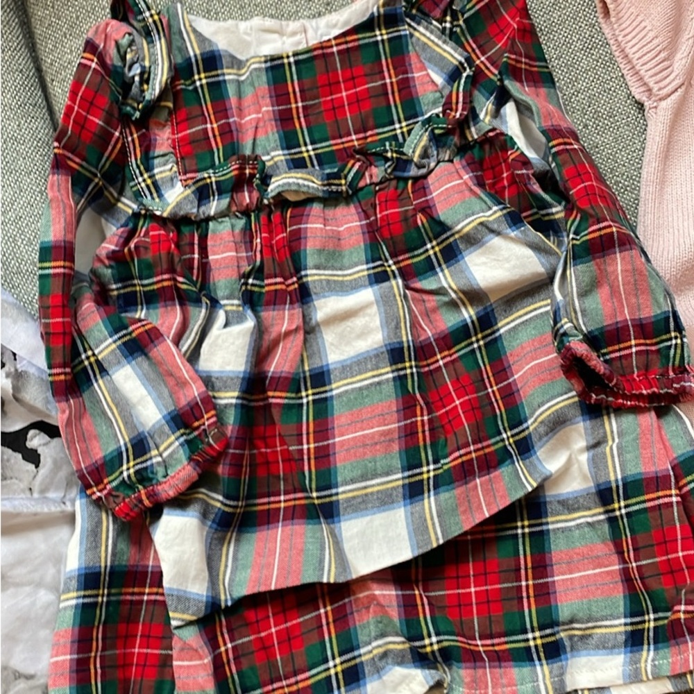 Baby gap Plaid Long Sleeve Dress 12-18month